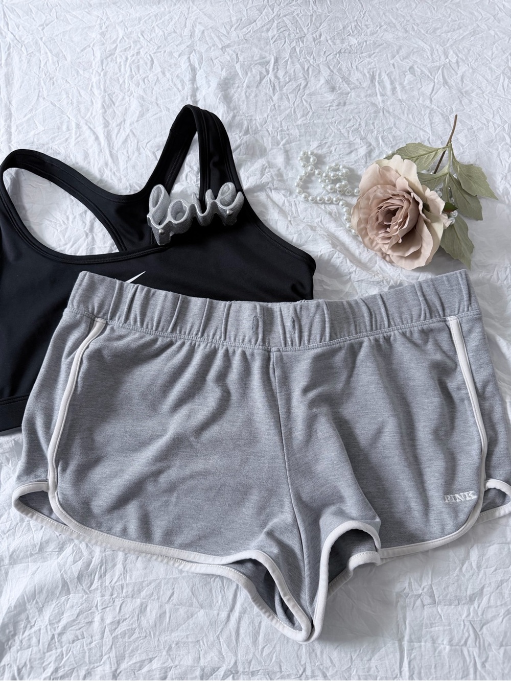 PINK Victoria's Secret Grey Lounge Shortie